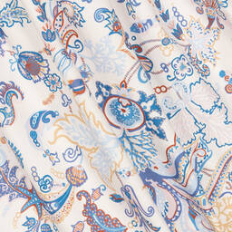 The New Society-Girls Blue Cotton Liberty Print Dress | Childrensalon Outlet