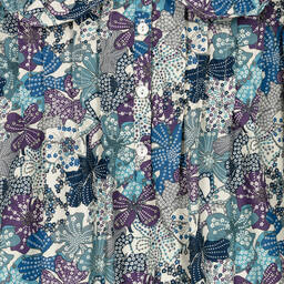 The New Society-Синее хлопковое платье с принтом Liberty | Childrensalon Outlet