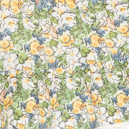 The New Society-Girls Ivory & Green Floral Linen Skirt | Childrensalon Outlet