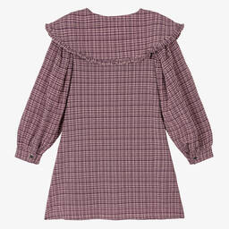 The New Society-Girls Pink & Purple Check Seersucker Dress | Childrensalon Outlet