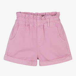 The New Society-Girls Purple Denim High-Waisted Shorts | Childrensalon Outlet
