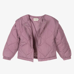 The New Society-Girls Purple Quilted Jacket | Childrensalon Outlet