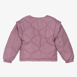 The New Society-Girls Purple Quilted Jacket | Childrensalon Outlet