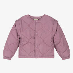 The New Society-Girls Purple Quilted Jacket | Childrensalon Outlet