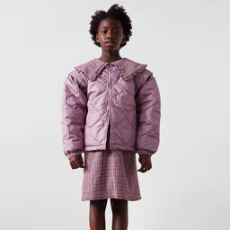 The New Society-Girls Purple Quilted Jacket | Childrensalon Outlet