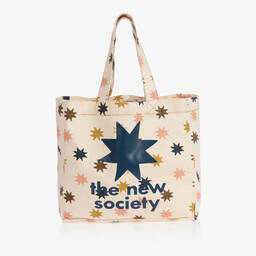 The New Society-Ivory Stars Canvas Bag (36cm) | Childrensalon Outlet