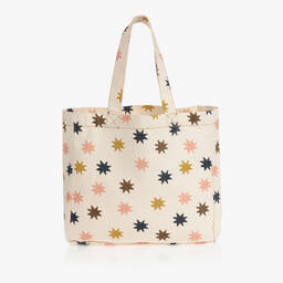 The New Society-Ivory Stars Canvas Bag (36cm) | Childrensalon Outlet