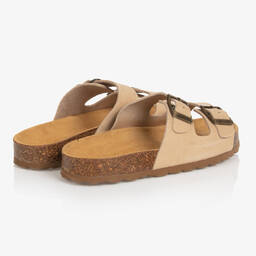 The New Society-Teen Girls Beige Suede Strap Sandals | Childrensalon Outlet