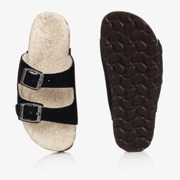 The New Society-Синие сандалии с искуcственным флисом для девочек-подростков | Childrensalon Outlet