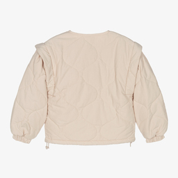 The New Society-Стеганая куртка цвета экрю для девочек-подростков | Childrensalon Outlet