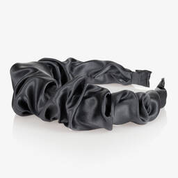 The New Society-Teen Girls Grey Satin Hairband | Childrensalon Outlet