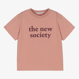 The New Society-Teen Girls Pink Cotton T-Shirt | Childrensalon Outlet