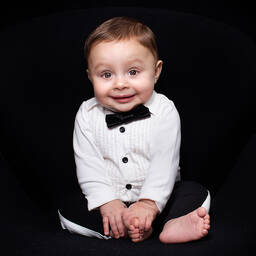 The Tiny Universe-Baby Boys Ivory Tuxedo Bodysuit | Childrensalon Outlet