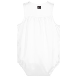 The Tiny Universe-Baby Girls White Satin Bodysuit  | Childrensalon Outlet