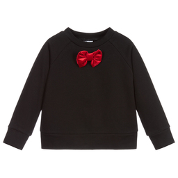The Tiny Universe-Black Cotton Sweatshirt | Childrensalon Outlet