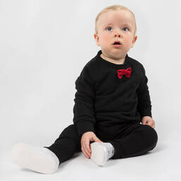 The Tiny Universe-Black Cotton Sweatshirt | Childrensalon Outlet