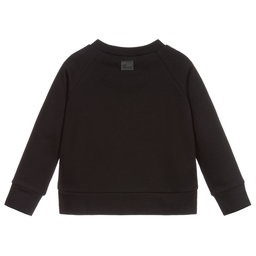 The Tiny Universe-Black Cotton Sweatshirt | Childrensalon Outlet