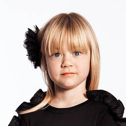 The Tiny Universe-مشبك للشعر تول وشيفون لون أسود للبنات (15 سم) | Childrensalon Outlet