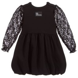 The Tiny Universe-Black Lace Jersey Dress | Childrensalon Outlet