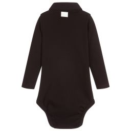 The Tiny Universe-أوفرول بادي قطن جيرسي عضوي لون أسود للمواليد | Childrensalon Outlet