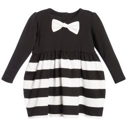 The Tiny Universe-فستان قطن جيرسي لون أسود  | Childrensalon Outlet