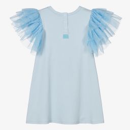 The Tiny Universe-Blue Organic Cotton Dress | Childrensalon Outlet