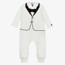 The Tiny Universe-بدلة أنيقة بيضاء للأولاد | Childrensalon Outlet