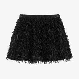 The Tiny Universe-تنورة ريش صناعي لون أسود | Childrensalon Outlet