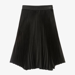 The Tiny Universe-Girls Black Pleated Satin Skirt | Childrensalon Outlet