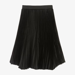 The Tiny Universe-Girls Black Pleated Satin Skirt | Childrensalon Outlet