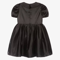 The Tiny Universe-Girls Black Satin Dress | Childrensalon Outlet