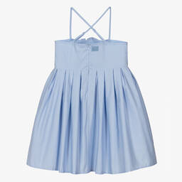 The Tiny Universe-Girls Blue Cotton Sun Dress | Childrensalon Outlet