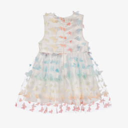 The Tiny Universe-فستان تول أزرق وأبيض للبنات | Childrensalon Outlet