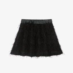 The Tiny Universe-Girls Elegant Ebony Fringe Skirt | Childrensalon Outlet