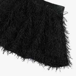 The Tiny Universe-Girls Elegant Ebony Fringe Skirt | Childrensalon Outlet