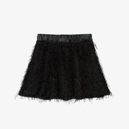 The Tiny Universe-Girls Elegant Ebony Fringe Skirt | Childrensalon Outlet