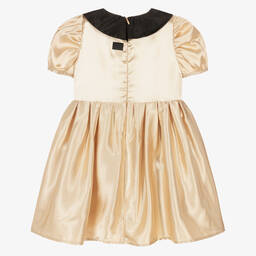 The Tiny Universe-Золотистое атласное платье для девочек | Childrensalon Outlet