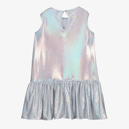 The Tiny Universe-Girls Iridescent Silver Sleeveless Dress | Childrensalon Outlet
