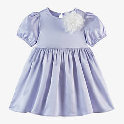 The Tiny Universe-Girls Lilac Purple Satin Dress | Childrensalon Outlet