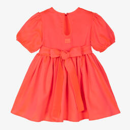 The Tiny Universe-فستان ساتان لون برتقالي نيون | Childrensalon Outlet