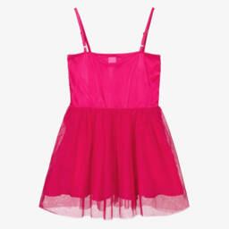 The Tiny Universe-Girls Pink Floral Tulle Gown | Childrensalon Outlet