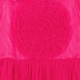 The Tiny Universe-Girls Pink Floral Tulle Gown | Childrensalon Outlet