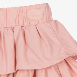 The Tiny Universe-Girls Pink Layered Cotton Skirt | Childrensalon Outlet