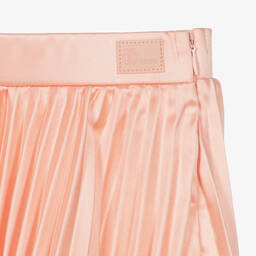 The Tiny Universe-تنورة ساتان بكسرات لون زهري | Childrensalon Outlet