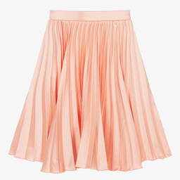 The Tiny Universe-تنورة ساتان بكسرات لون زهري | Childrensalon Outlet