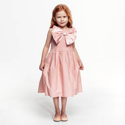 The Tiny Universe-فستان قطن بوبلين لون زهري | Childrensalon Outlet