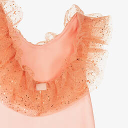 The Tiny Universe-Girls Pink Ruffle Collar Dress | Childrensalon Outlet