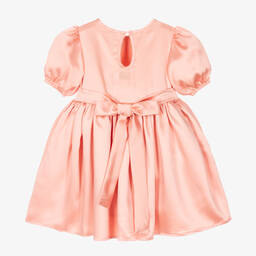 The Tiny Universe-Girls Pink Satin Sash Dress | Childrensalon Outlet