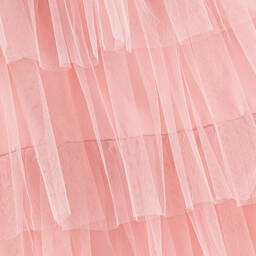 The Tiny Universe-Girls Pink Tiered Tulle Dress | Childrensalon Outlet