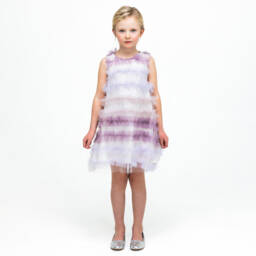 The Tiny Universe-Girls Radiant Ruffled Tulle Frock | Childrensalon Outlet